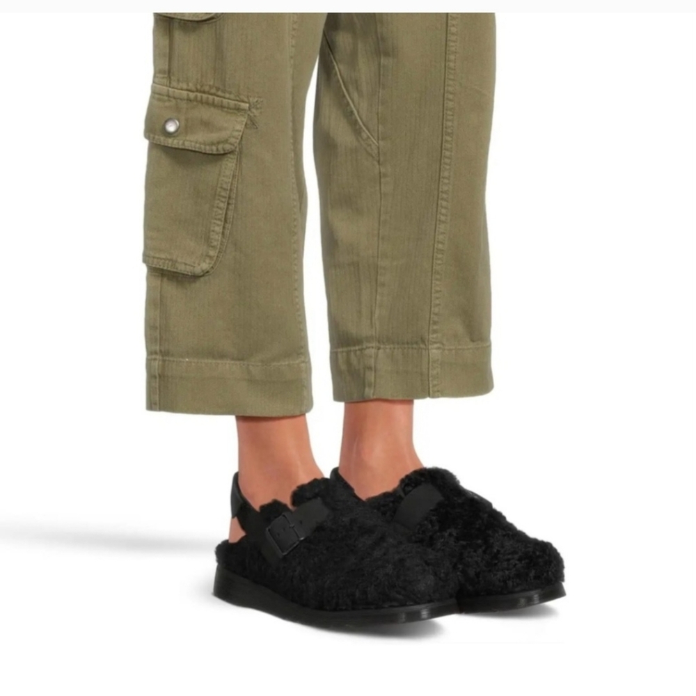 Dr. Martens Jorge II Black Borg Mules new fur shearling clogs